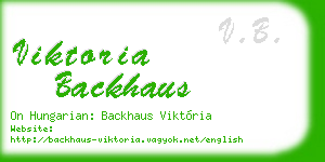 viktoria backhaus business card